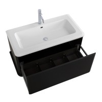 Тумба с раковиной Cezares Idra 100 1 ящик, nero opaco