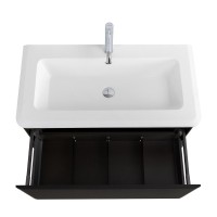 Тумба с раковиной Cezares Idra 100 1 ящик, nero opaco