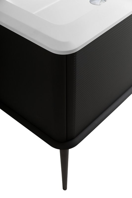 Тумба с раковиной Cezares Idra 100 1 ящик, nero opaco