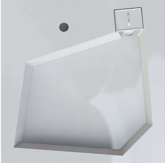 Раковина над стиральной машиной Altasan Quadro 60 белая, квадратная, с комплектом кронштейнов