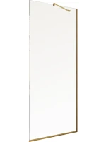 Душевая перегородка Maybahglass MGD-701-3у 69 см, профиль золото, стекло прозрачное