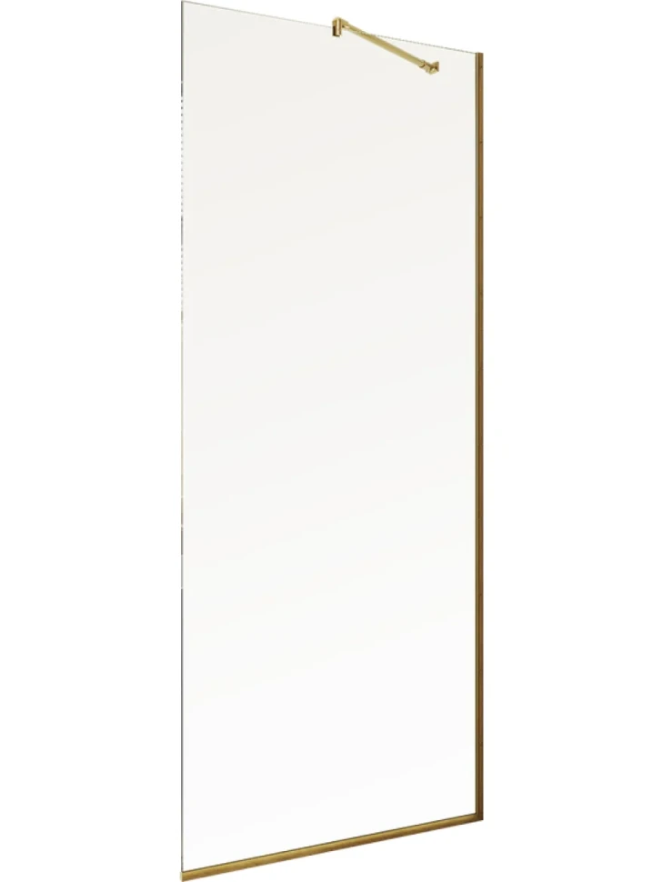 Душевая перегородка Maybahglass MGD-701-3у 69 см, профиль золото, стекло прозрачное
