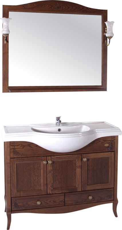 Мебель для ванной комнаты ASB-Woodline Салерно 105 орех антикварный