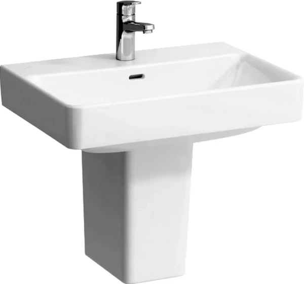 Раковина Laufen Pro S 8.1096.2.000.104.1 55 прямоугольная, с полупьедесталом
