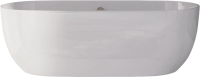 Акриловая ванна Grossman GR-2501 170x80 см, отдельностоящая, белая, овальная, с каркасом, со сливом-переливом