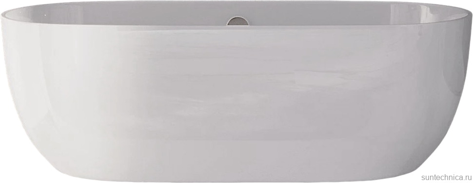 Акриловая ванна Grossman GR-2501 170x80 см, отдельностоящая, белая, овальная, с каркасом, со сливом-переливом