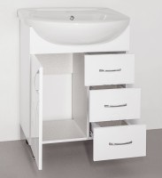 Тумба с раковиной Style Line Эко Фьюжн №24 60, напольная, белая