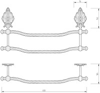 Полотенцедержатель Migliore Elisabetta 17006 бронза