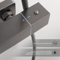 Душевая стойка Splenka S224 S224.26.09 с термостатом, графит