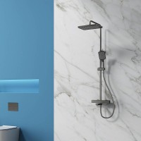 Душевая стойка Splenka S224 S224.26.09 с термостатом, графит