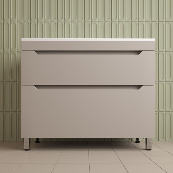 Тумба под раковину без столешницы Style Line Остин 100 напольная, крем эмаль plus