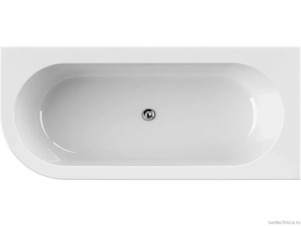Акриловая ванна Cezares Slim SLIM CORNER-180-80-60-R-W37-SET 180x80 см, правая, пристенная, белая, асимметричная, с каркасом, со сливом-переливом