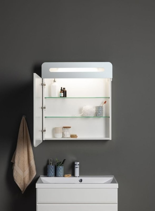 Зеркало-шкаф Aquanet Лукка 70 L с подсветкой