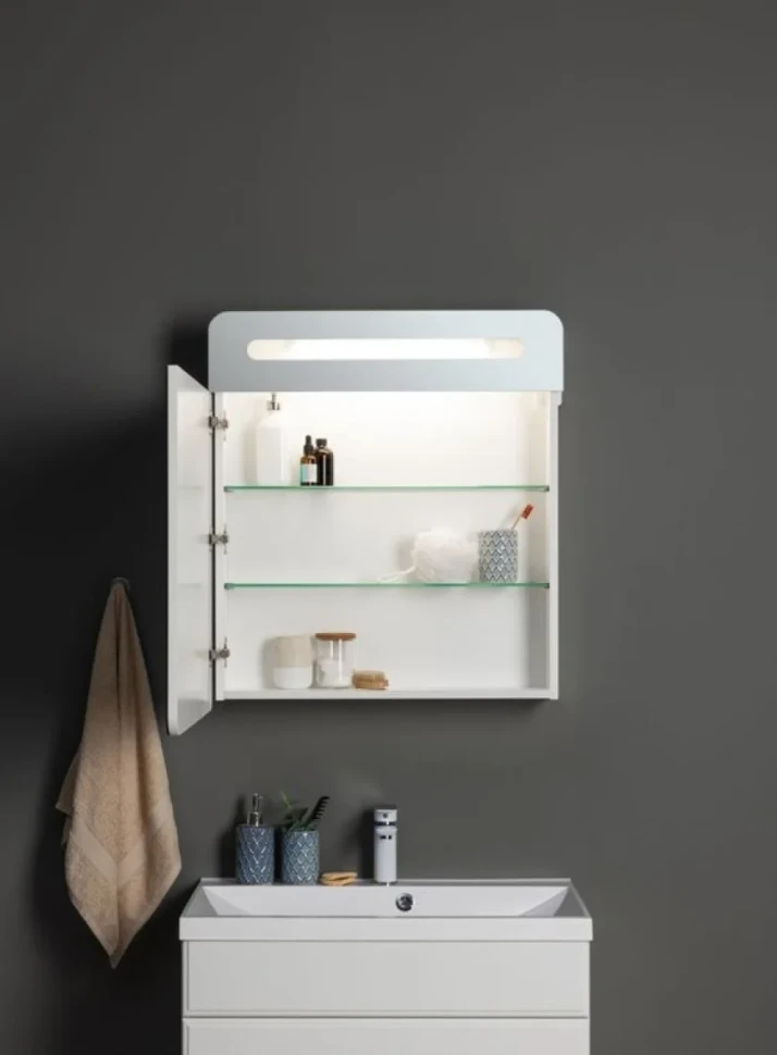 Зеркало-шкаф Aquanet Лукка 70 L с подсветкой
