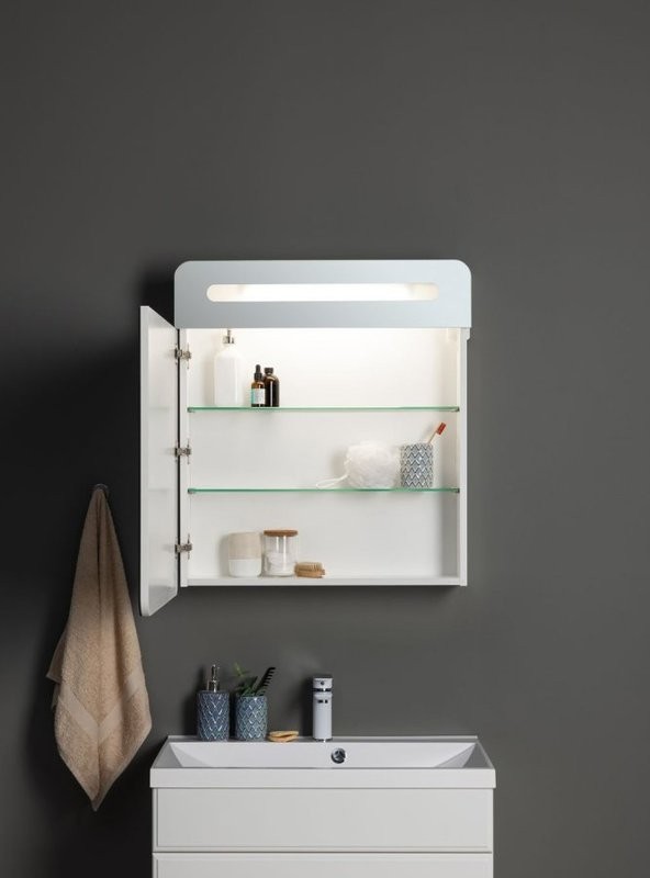 Зеркало-шкаф Aquanet Лукка 70 L с подсветкой