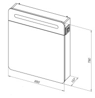 Зеркало-шкаф Aquanet Лукка 70 L с подсветкой