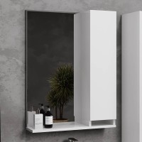 Зеркало-шкаф Belux Клермонт 70 глянцевый белый