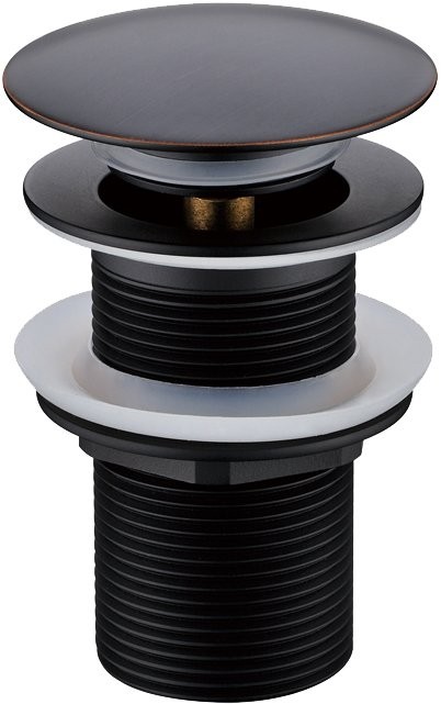 Донный клапан для раковины Boheme Black 612-B без перелива, матовый черный