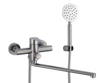 Смеситель с длинным изливом для ванны Fmark FS8224 сатин