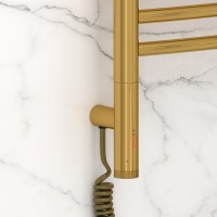 Полотенцесушитель электрический Сунержа Богема 3.1 03-6002-1240 130x45 см, подключение слева, золото, лесенка