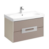 Тумба с раковиной AQUATON Ар-Деко 85 подвесная, 2 ящика, кашемир