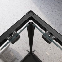 Душевой уголок BelBagno Luce A-2-90-C-NERO 90x90, профиль матовый черный, стекло прозрачное