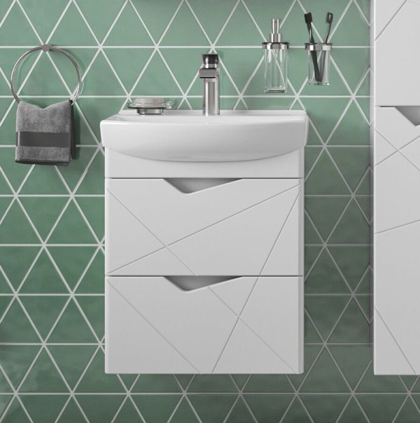 Тумба под раковину SanStar Линни 50 подвесная, белая