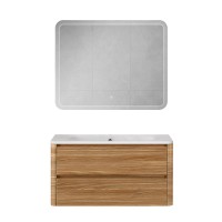 Мебель для ванной комнаты Cezares Relax 100 подвесная, 2 ящика, дуб карамельный