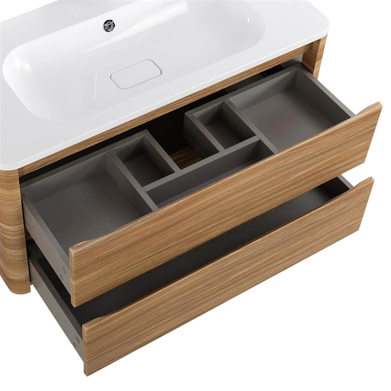 Мебель для ванной комнаты Cezares Relax 100 подвесная, 2 ящика, дуб карамельный