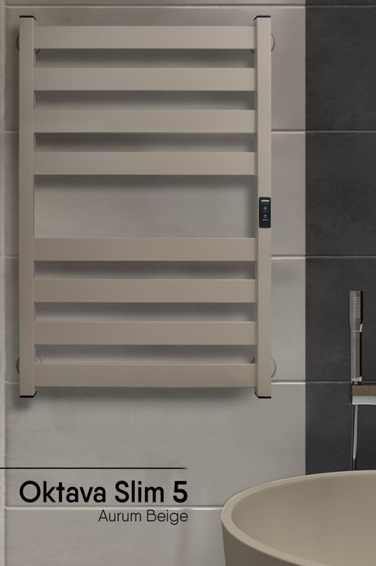 Полотенцесушитель электрический Indigo Oktava Slim 5 LСLOKS5E80-50ABERt бежевый