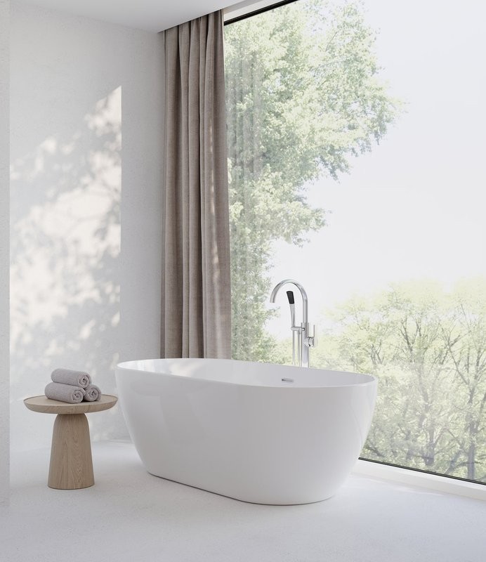 Напольный смеситель для ванны с душем Ravak Freedom FM 080.00CR хром