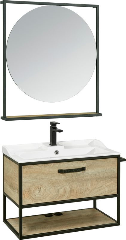 Мебель для ванной комнаты AQUATON Лофт Фабрик 80 дуб эндгрейн