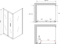 Душевой уголок Abber Sonnenstrand AG07090-S70 70x90, профиль хром, стекло прозрачное