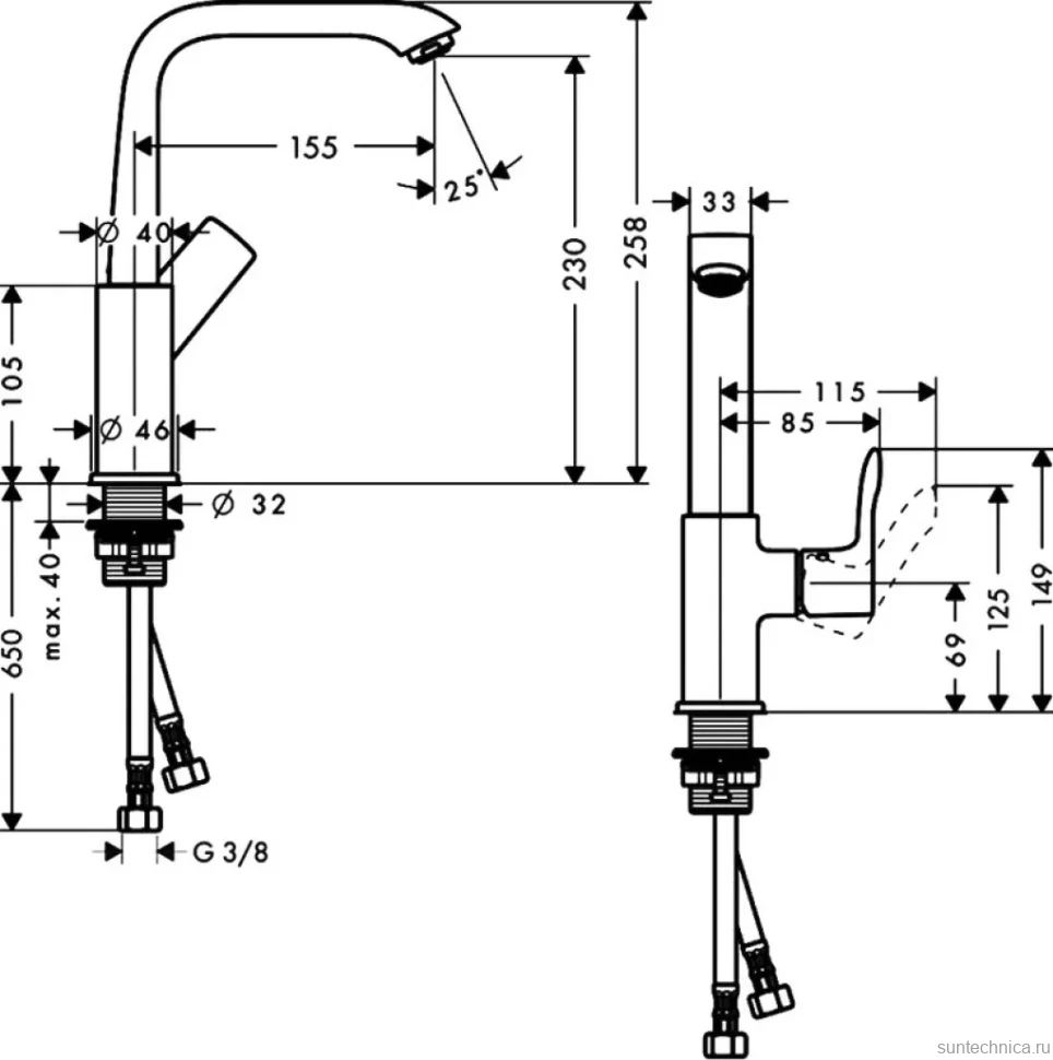 Смеситель для раковины Hansgrohe Metris 31187000