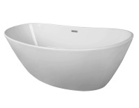 Ванна акриловая Azario EASTON 1800x820x600 белая, свободностоящая, в комплекте с сифоном и металлической рамой (AZ-1337)