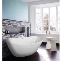 Ванна акриловая Azario EASTON 1800x820x600 белая, свободностоящая, в комплекте с сифоном и металлической рамой (AZ-1337)