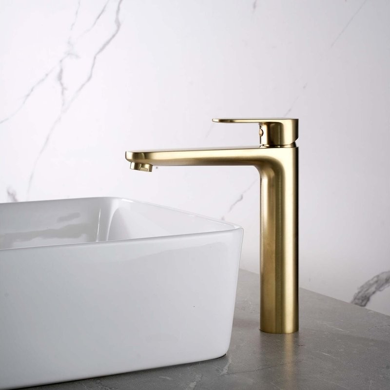 Смеситель для раковины AQUATEK Ника AQ1804BG золото шлифованное