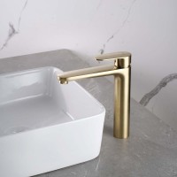 Смеситель для раковины AQUATEK Ника AQ1804BG золото шлифованное