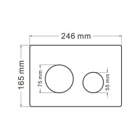 Кнопка смыва для унитаза Abber AC0121MB нержавеющая сталь, цвет матовый черный