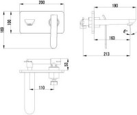 Смеситель для раковины Lemark Melange LM4926CW С ВНУТРЕННЕЙ ЧАСТЬЮ