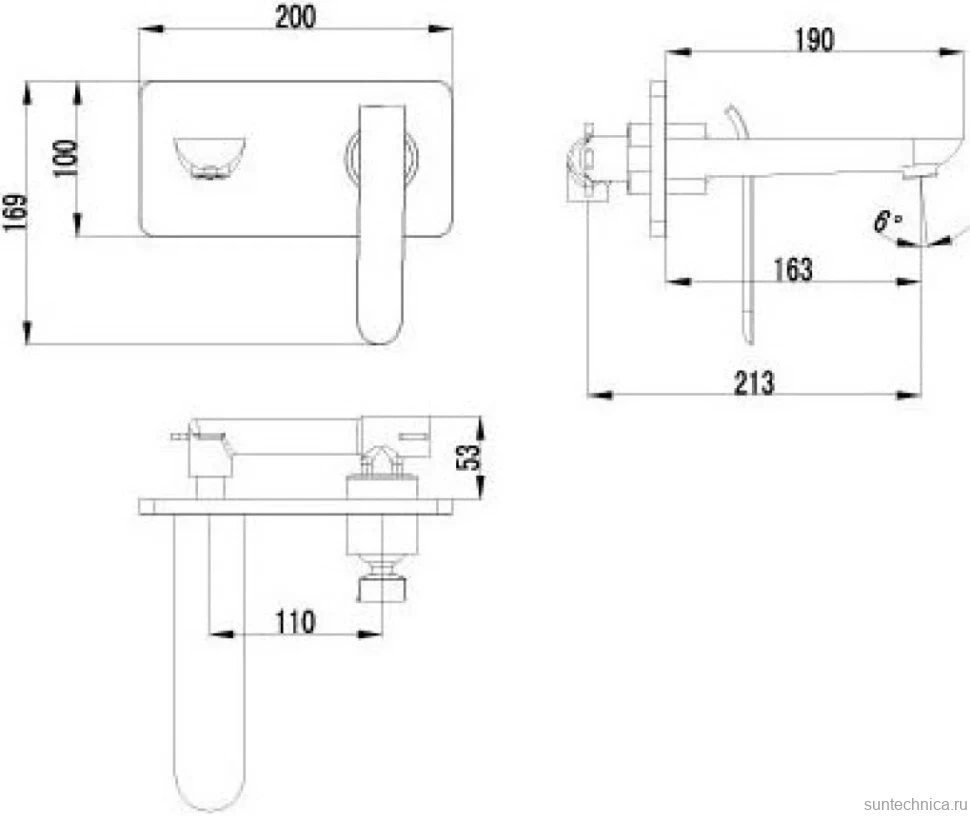 Смеситель для раковины Lemark Melange LM4926CW С ВНУТРЕННЕЙ ЧАСТЬЮ