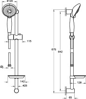 Комплект для ванной VitrA A42301EXP хром
