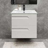 Тумба с раковиной Laparet Atlas 60 белая матовая