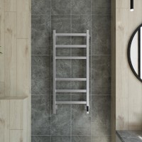 Полотенцесушитель электрический Grota Nosto 430х1000 NM EL 100x45 см, подключение справа, слева, скрытое подключение справа, матовый хром, лесенка