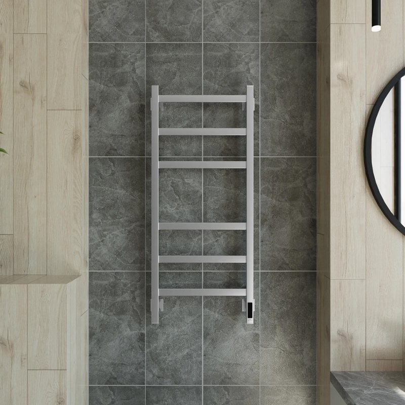 Полотенцесушитель электрический Grota Nosto 430х1000 NM EL 100x45 см, подключение справа, слева, скрытое подключение справа, матовый хром, лесенка