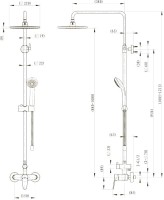 Душевая стойка Bravat Eco F9111147C-A-RUS хром