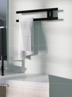 Полотенцесушитель электрический Altasan Каспий Проф СП5015Ч 15x50 см, подключение справа, скрытое подключение справа, матовый черный, из стали