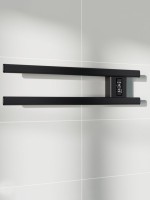 Полотенцесушитель электрический Altasan Каспий Проф СП5015Ч 15x50 см, подключение справа, скрытое подключение справа, матовый черный, из стали