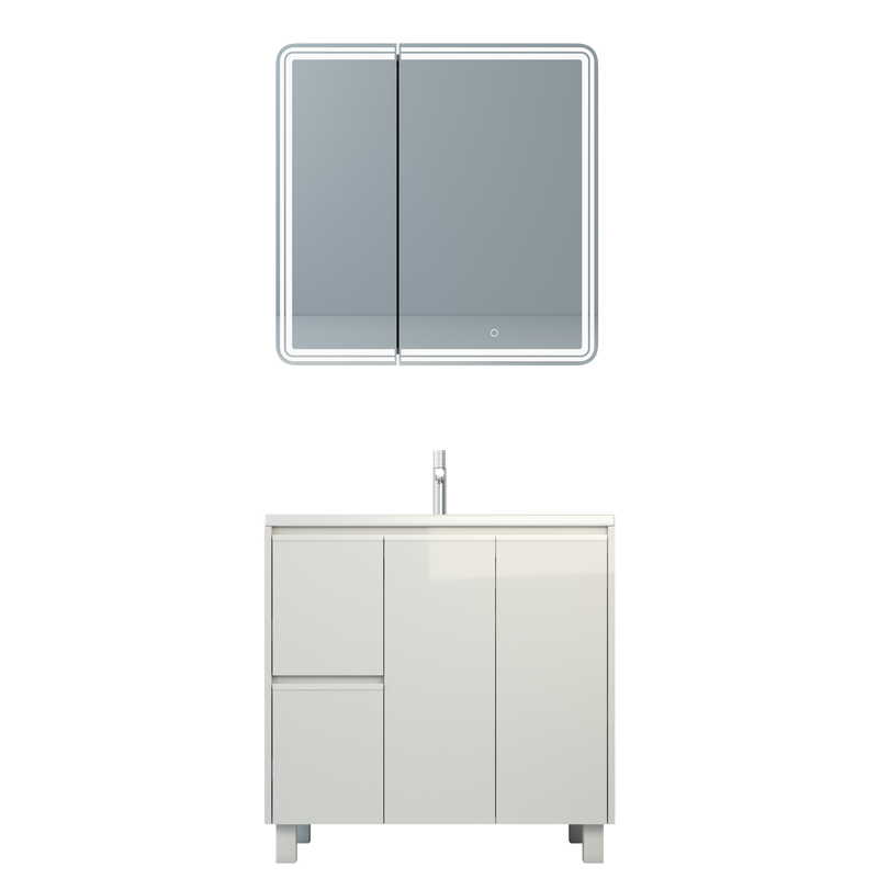 Мебель для ванной комнаты Emmy Вега 90 напольная, белая