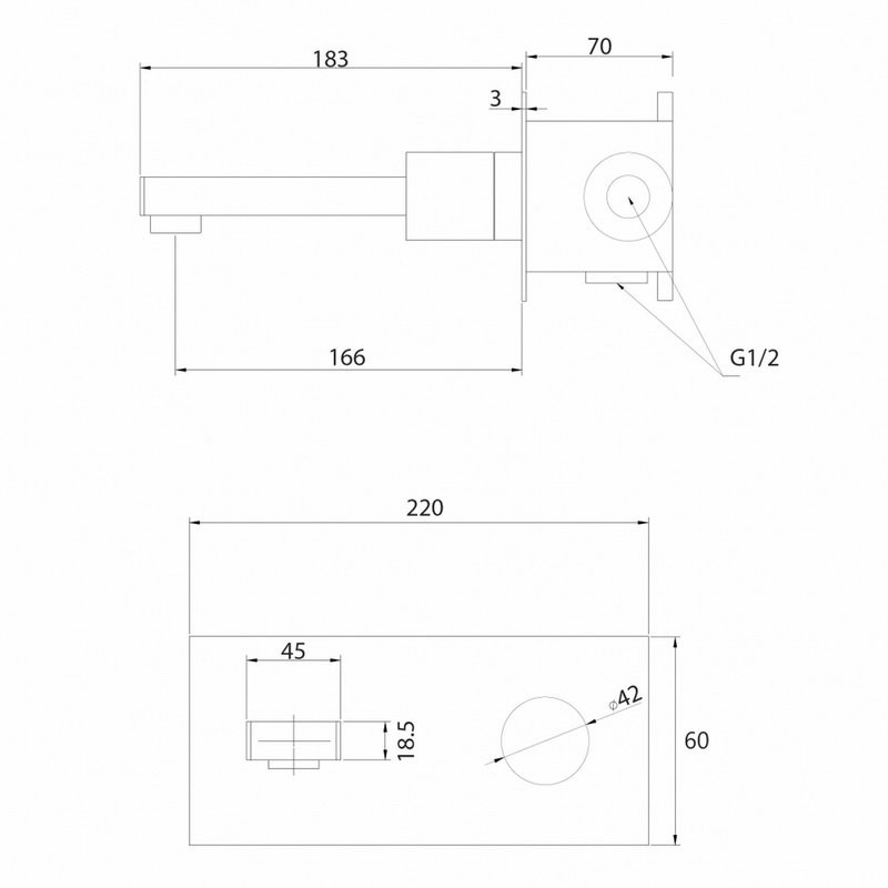 Смеситель для раковины Abber Rund AF8712SP С ВНУТРЕННЕЙ ЧАСТЬЮ, сатин